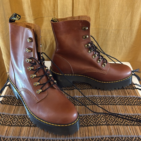 Dr. Martens Chestnut Leather Boots - Picture 3 of 8